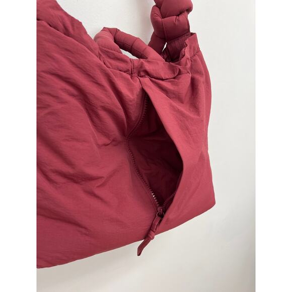 OLEND Ona Soft Bag Nylon Puff Padded Lightweight Convertible Backpack Cherry Red - Picture 5 of 12